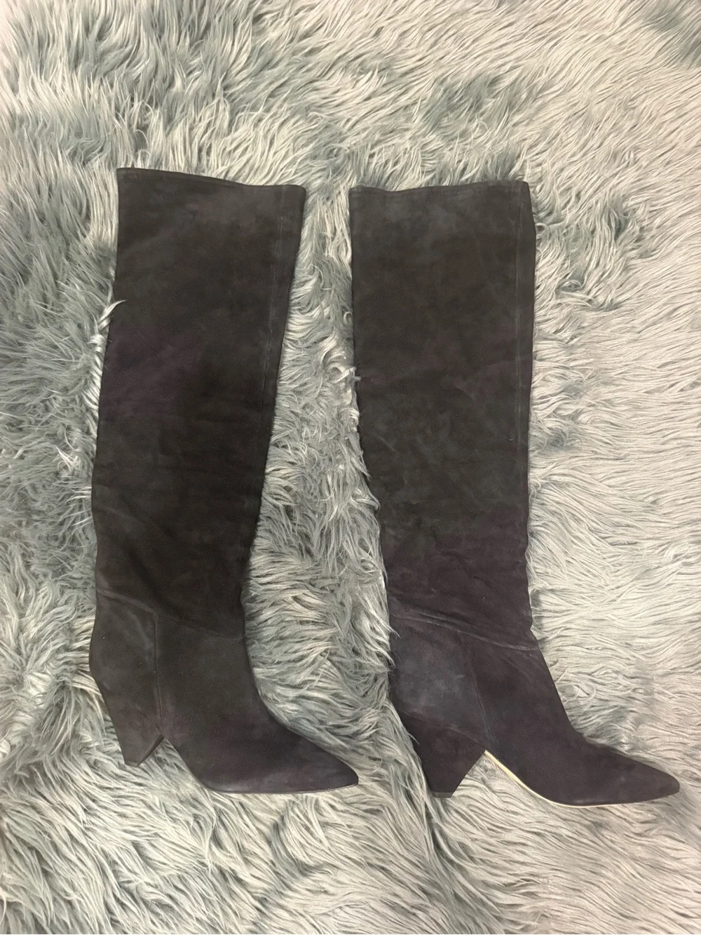 NEW Marc Fisher Suede Over the Knee Boots - Size 8.5 | Color: Black
